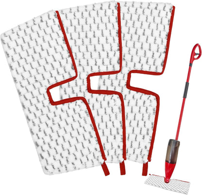Microfiber Spray Mop Pads Compatible with Ocedar ProMist MAX Spray Mop, Reusable Mops Refill for Oceda Promist Dust Mop, Dual-Action Washable Flip Mops Pads Replacement for Dry and Wet Floor Cleaning