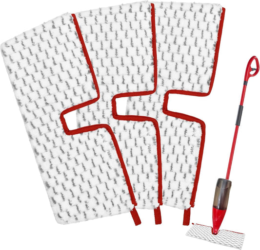 Microfiber Spray Mop Pads Compatible with Ocedar ProMist MAX Spray Mop, Reusable Mops Refill for Oceda Promist Dust Mop, Dual-Action Washable Flip Mops Pads Replacement for Dry and Wet Floor Cleaning