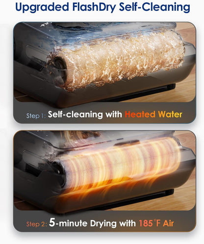 Tineco Floor ONE i5 Stretch Wet Dry Vacuum Cleaner, Vacuum & Mop in One Step, 20kpa Powerful Suction, 180° Lay-Flat Design, Anti-Tangle Design, Dual-Sided Edge Cleaning, Up to 30* Minutes Runtime