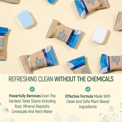 Natural Toilet Bowl Cleaning Tablets - Eco Friendly Products & Cleaning Supplies Bathroom Cleaner Refill Tablet Pack Of 12/24/48 Tabs (24)