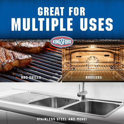 Kingsford Heavy Duty Foaming Grill Cleaner Spray, BBQ Degreaser for Charcoal & Gas Grills, Cuts Grease, Burnt-On Food & Grime, Easy Spray-On Foam for Grill Grates & Surfaces, Aerosol Can, 14.5 Oz