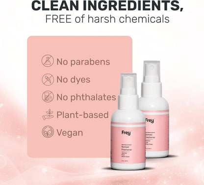 Frey Fabric Freshener Spray – Pack of 2 | Linen Spray Deodorizer for Laundry | Jasmine Rose | 2oz Bottles