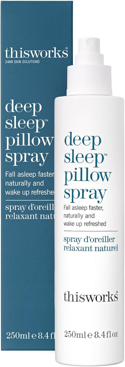 THISWORKS Deep Sleep Pillow Spray – Fast-Acting Natural Formula with Lavender for Relaxation and Restful Sleep – 35 ml (1.2 fl oz) Mini Travel Size