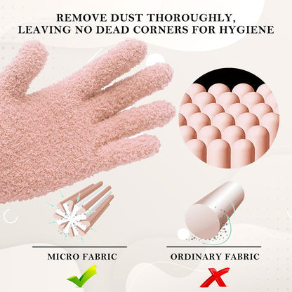 Evridwear Microfiber Plant Dusting Gloves Reusable Leaf Cleaning Glove for Houseplants,Blinds,Furniture and Small Objects