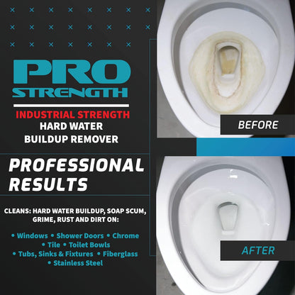 Pro-Strength Hard Water Stain Remover, Industrial Strength Hard Water, Mineral, Rust & Soap Scum Remover, 35 oz Bottle