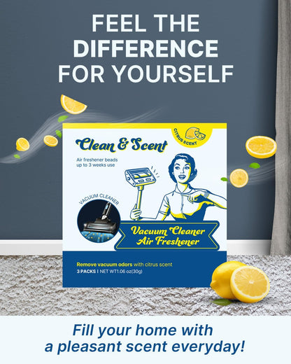 Generic Clean & Scent Vacuum Cleaner Citrus Air Freshener Beads Pack of 5 1.76oz Odor Eliminator for Kitchen, Bathroom, Garage Fresh Dust Bin for Shark, Dyson, Bissell, Dustbuster