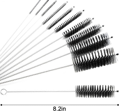 LOVEINUSA Straw Cleaner Brush, 10 Pieces 8.2 Inch Bottle Brush, Nylon Tube Brushes Kit for Reusable Drinking Straws, Sippy Cup, Tumbler, Water Bottle