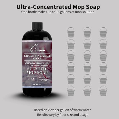Lapew Santal Scented Mop Soap - Luxury Floor Cleaner Concentrate for Mopping Tile, Laminate, Vinyl & Hardwood | Streak-Free, Low-Foam | 36 oz - Colors A