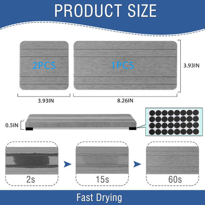 3PCS Water Absorbing Stone Tray, Fast Drying Stone Sink Tray, Stones Soap Trays, Water Absorbent Diatomite Trays, Diatomite Coasters for Kitchen Sink Bathroom Counter, Hand Soap Dish & Holders