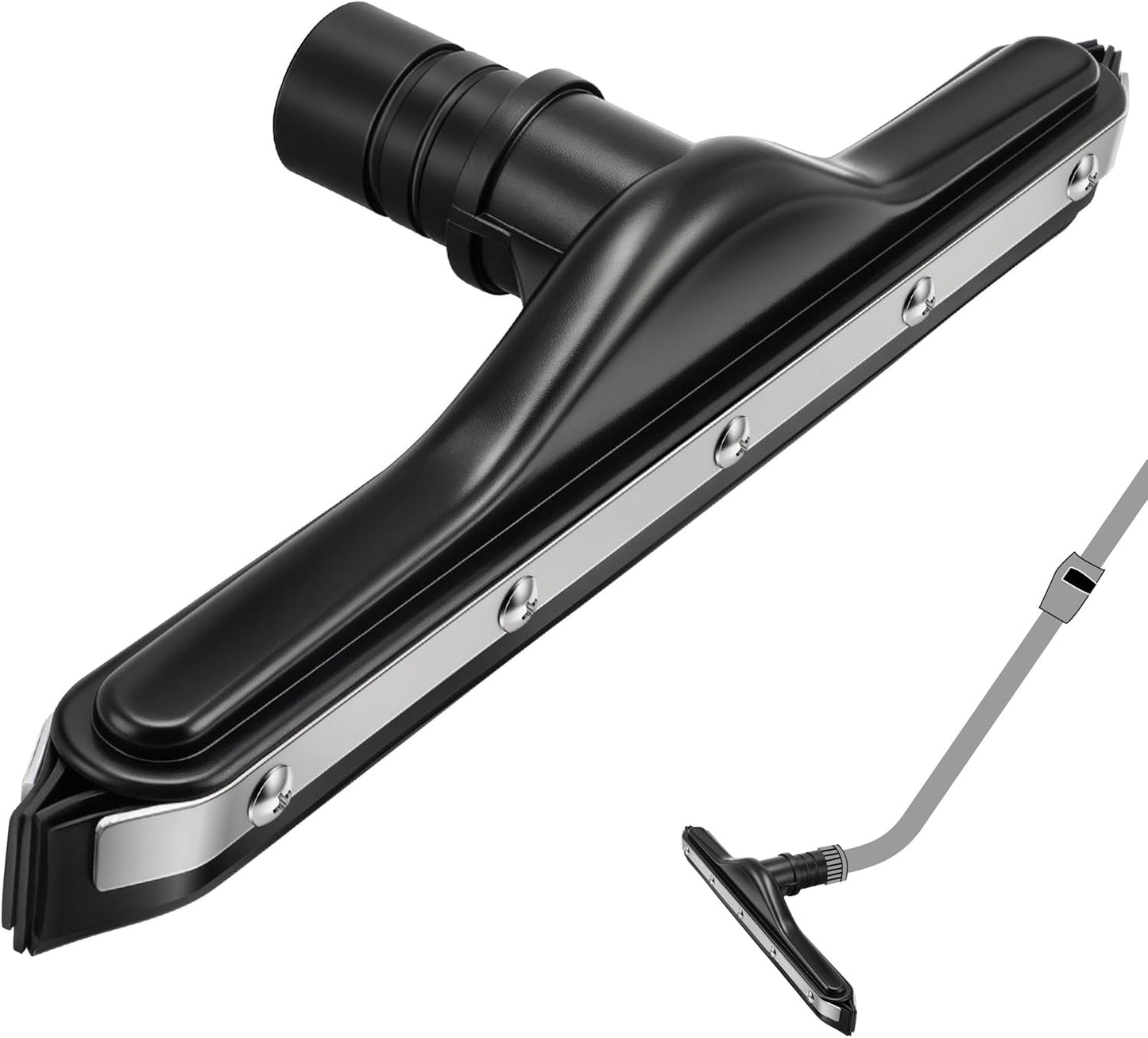Replacement Floor Tool Compatible with ProTeam 101446 E-Z Glide Backpack Vacuums 10 QT & 6 QT, 14" Hard Floor Tool Compatible with Commercial Cleaners(Brush with Scalloped Edges,Gray)