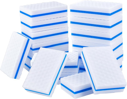 M. Neat Upgrade Melamine Sponge, 20 Pack Extra Thick More Lasting 3X Density Premium Magic Sponge Eraser, Multi Surface Power Scrubber Foam Stain and Mark Removal Cleaning Pads