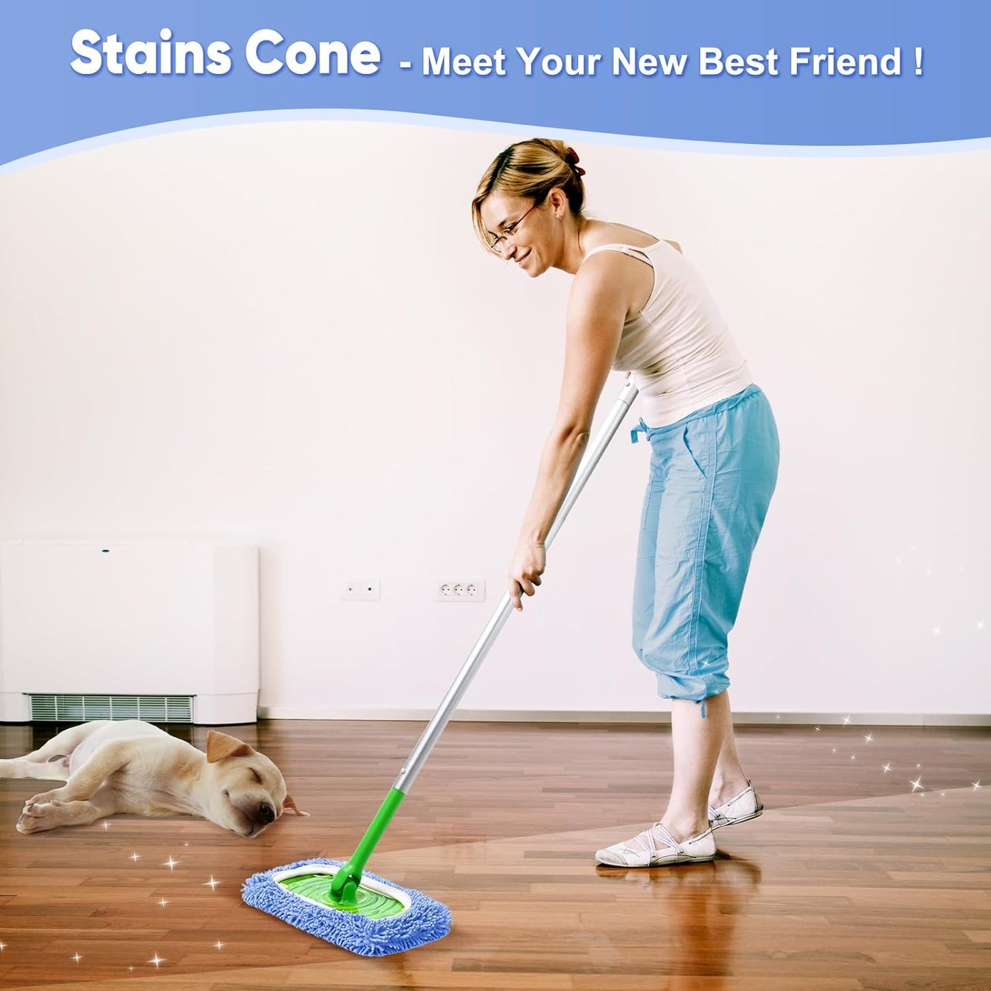 6-Pack Reusable Microfiber Mop Pads Compatible with Swiffer Sweeper, Dry & Wet Sweeping Cloths - Washable Wet Pads Refill for Multi-Surface/Hardwood Floor Cleaning