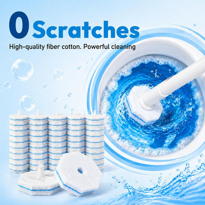 60 Count Toilet Wand Refills for Clorox Toilet Brush, Disposable Heads for Deep Cleaning, Instant Foam