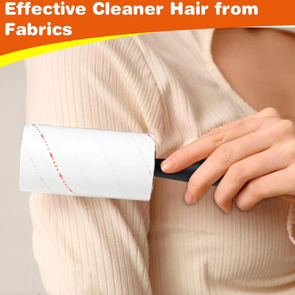 Yvnicll 630 Sheets Lint Rollers for Pet Hair Extra Sticky，Easy Spiral Tear Lint Roller for Clothes and Pet Hair， Remover for Couch, Furniture and Carpet.