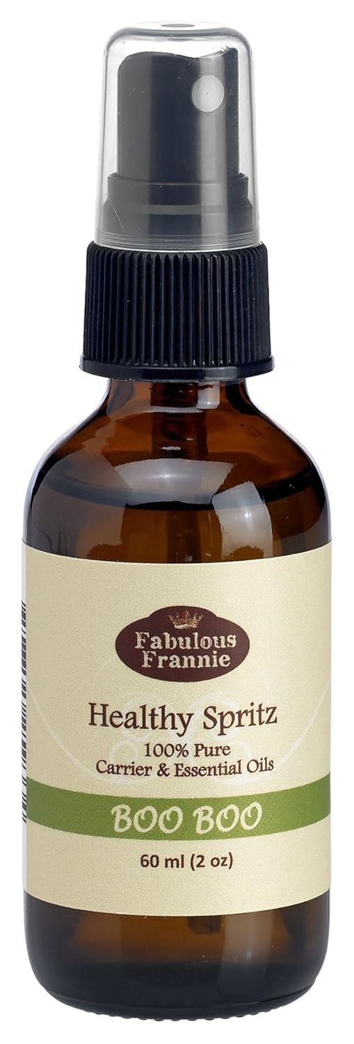 Fabulous Frannie Bug Away Healthy Massage Spritz Made with Carrier Oils and Citronella, Lavender, Eucalyptus and Lemongrass Essential Oils 2oz