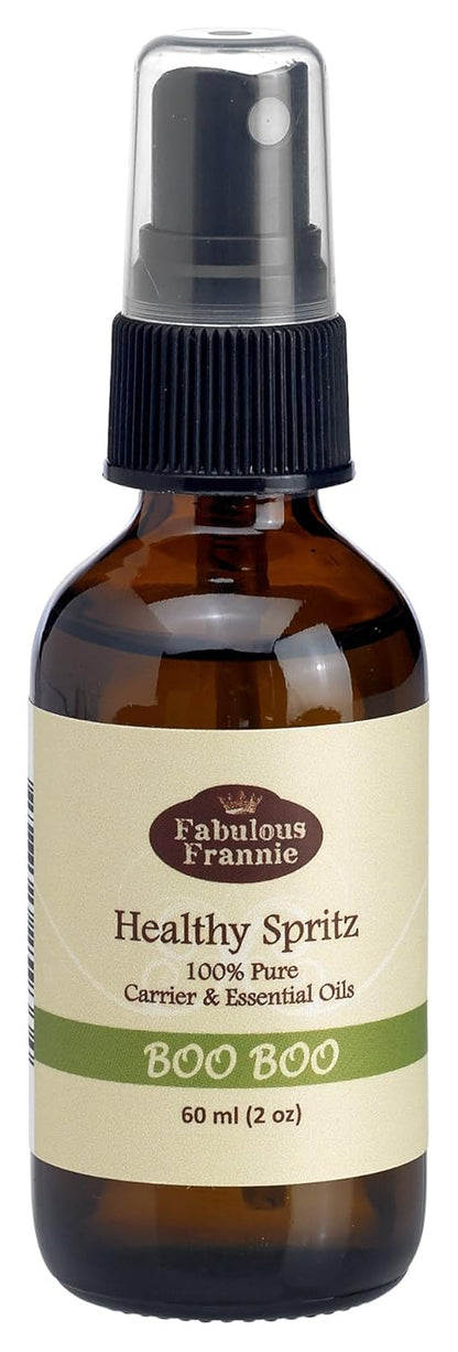 Fabulous Frannie Bug Away Healthy Massage Spritz Made with Carrier Oils and Citronella, Lavender, Eucalyptus and Lemongrass Essential Oils 2oz