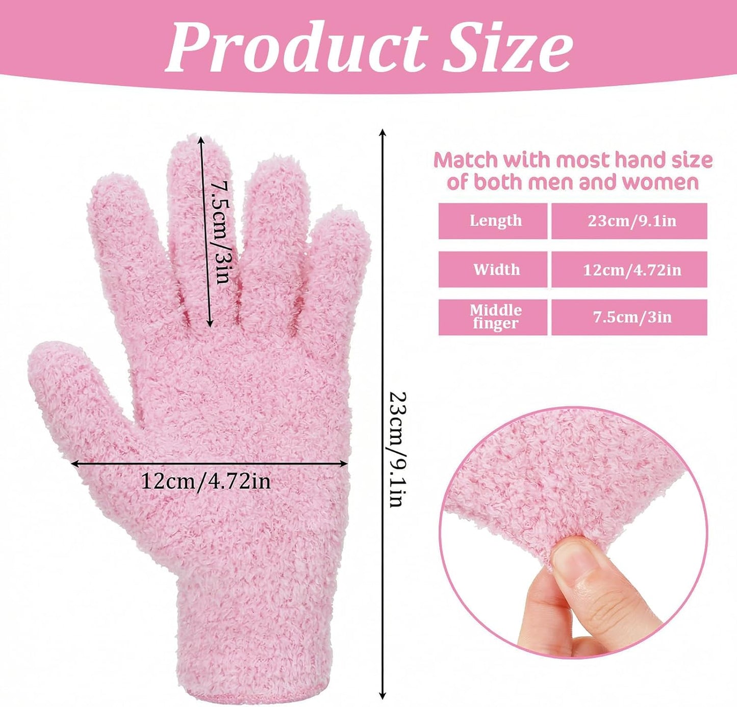 Abeillo Microfiber Gloves for Plants Dusting Cleaning, Reusable Washable Cleaning Gloves Mittens House Cars Blinds Dusting