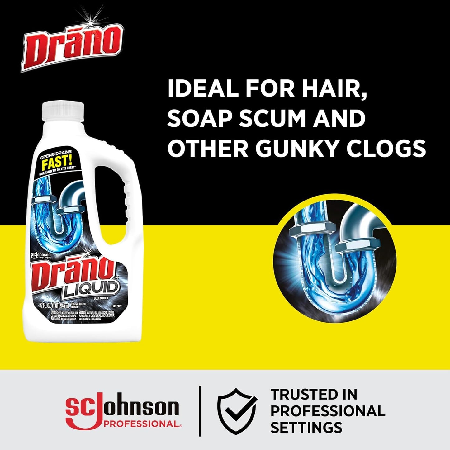 Drano Liquid Clog Remover, Regular Formula - 32 oz - 2 pk