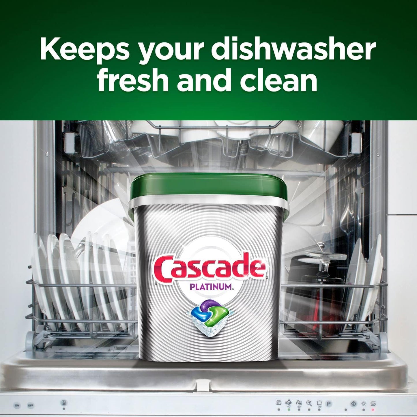 Cascade Platinum Power Boost Dishwasher Pods, Dishwasher Detergent, Dishwasher Soap, Dish Tabs, Dishwashing Tablets, Dish Detergent, Lemon, Actionpacs, 37 Count