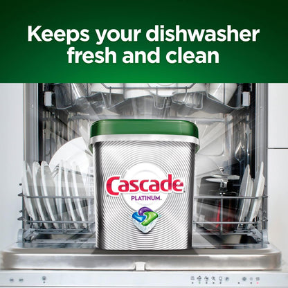 Cascade Platinum Power Boost Dishwasher Pods, Dishwasher Detergent, Dishwasher Soap, Dish Tabs, Dishwashing Tablets, Dish Detergent, Lemon, Actionpacs, 37 Count