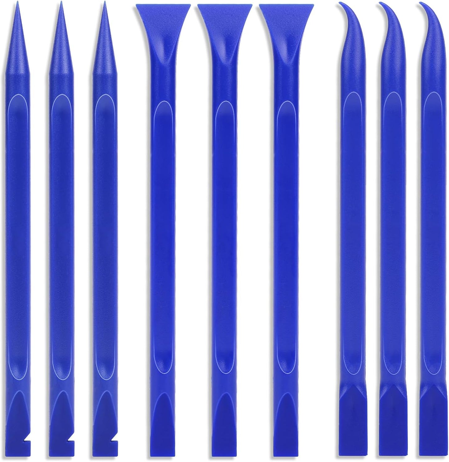 Crevice Cleaning Tool, 9 PCS Carbon Fiber Plastic Scraper Tool Car Detailing Brush Set Non-scratch Multi-purpose Scraper for Clean Small Narrow Spaces and Gaps, Remove Stickers Labels Oil Stains Dirt