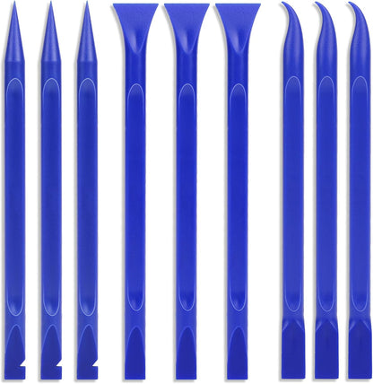 Crevice Cleaning Tool, 9 PCS Carbon Fiber Plastic Scraper Tool Car Detailing Brush Set Non-scratch Multi-purpose Scraper for Clean Small Narrow Spaces and Gaps, Remove Stickers Labels Oil Stains Dirt