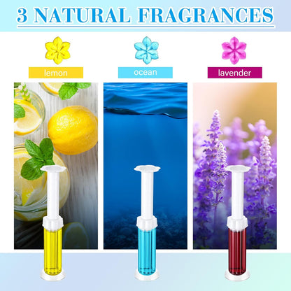 6 Pcs Toilet Gels 84 Count 1 Kind Flower Stamp Bowl Gel Scent Toilet Stain Removal Cleaner Air Freshener Flower Stamps Pack for Bathtubs Bathroom
