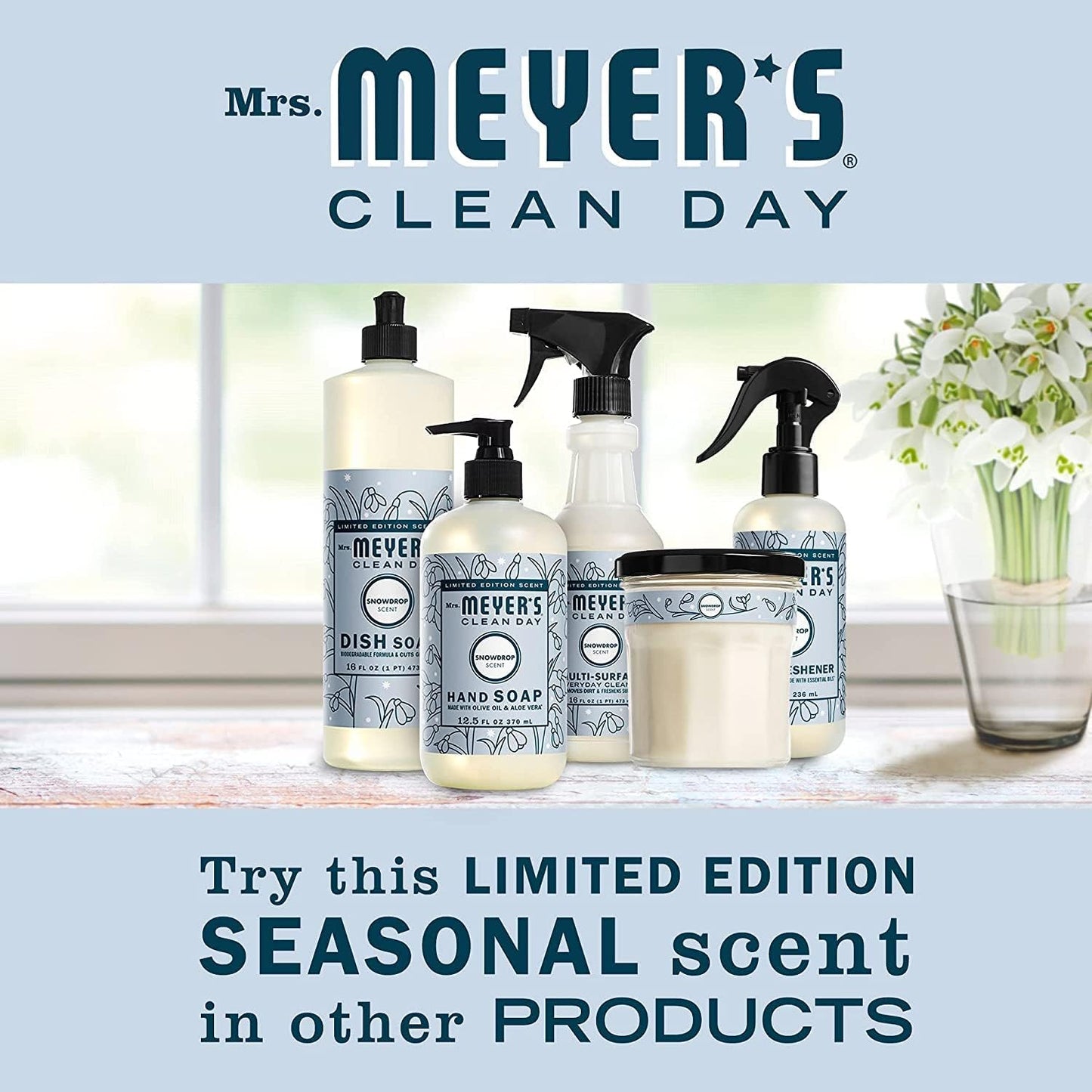 MRS. MEYER'S CLEAN DAY Liquid Dish Soap, Cruelty Free Formula, Lavender Scent, 16 oz