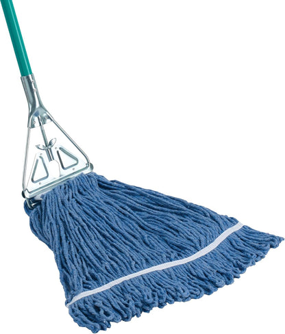 Winco Poly-Cotton Blend Commercial Mop Head, Cut End, 24 Ounce, White