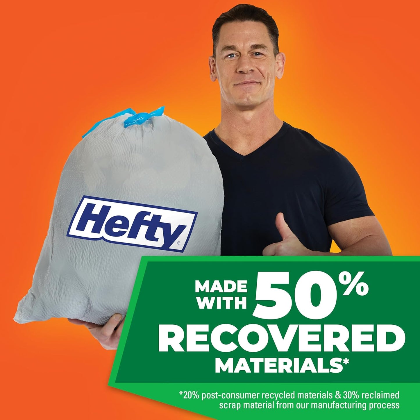 Hefty Ultra Strong 13 Gallon Trash Bags, Tall Kitchen Trash Bags 13 Gallon Size, Drawstring Closure, Continuous Odor Control, White, Unscented, 80 Bags