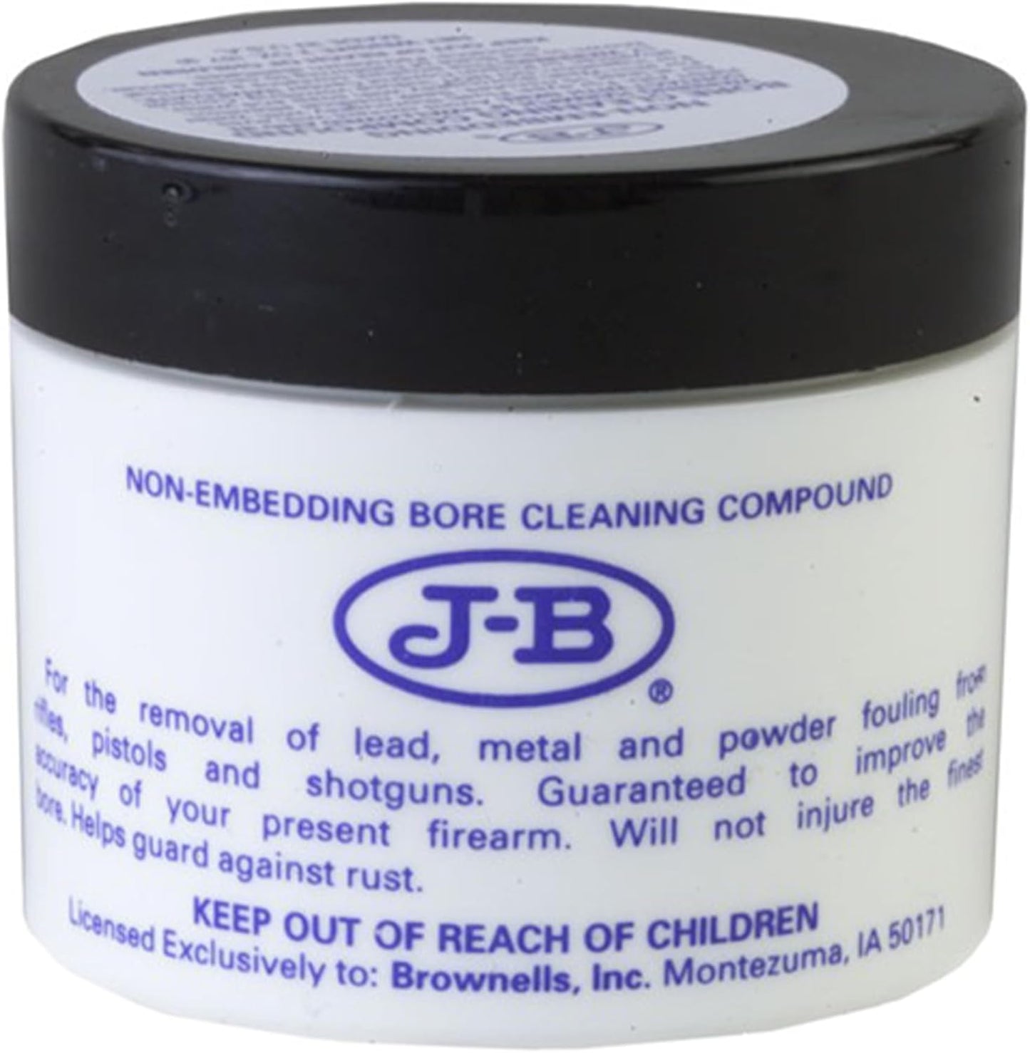 Brownells J-B Non-Embedding Bore Cleaning Compound Gun Barrel Cleaner Solvent Oil-Paste, Gunsmithing Tools Maintenance Cleaning Supplies, 2 oz. (57g) Jar