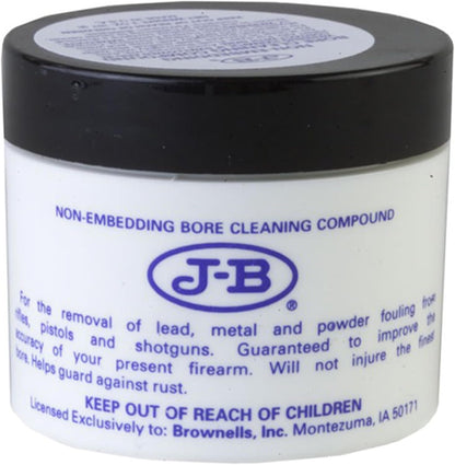 Brownells J-B Non-Embedding Bore Cleaning Compound Gun Barrel Cleaner Solvent Oil-Paste, Gunsmithing Tools Maintenance Cleaning Supplies, 2 oz. (57g) Jar
