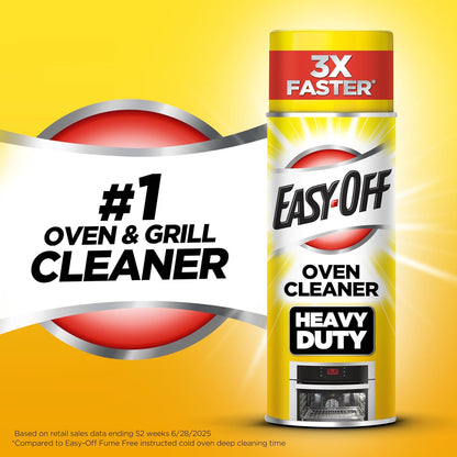 Easy-Off Heavy Duty Oven Cleaner Foam, Removes Grease & Burned-On Food, For Ovens, Grill Grates & More 14.5oz