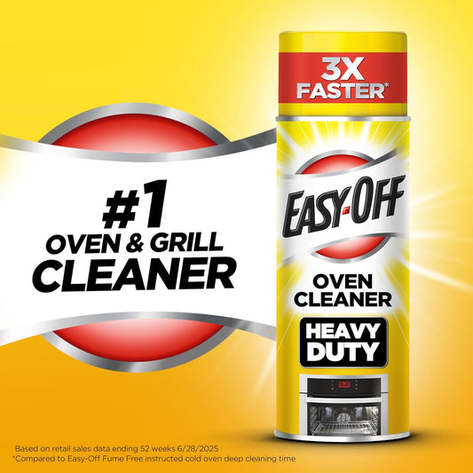 Easy-Off Heavy Duty Oven Cleaner Foam, Removes Grease & Burned-On Food, For Ovens, Grill Grates & More 14.5oz