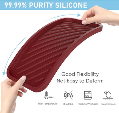 EG-SIPRO Silicone Sponge Holder, Kitchen Sink Organizer Tray, Sponge Caddy for Bathroom Counter, Dish Soap Holder, Scouring Pad