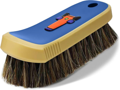 YeewayVeh 3pcs Car Detailing Brush Set, Boars Hair Detailing Brushes, Ultra Soft Detail Brush for Air Vent Leather Seat, Scratch Free Car Detailing Brushes for Interior Exterior, Orange
