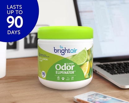 Bright Air 14 oz. Super Odor Eliminator, For Medium-Size Spaces, Cool & Clean Scent, Case of 6,Air Freshener, Natural Essential Oils, Lasts Up to 90 Days Each