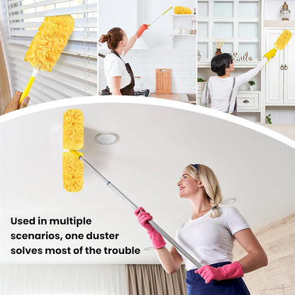 20 Count Feather Dusters Refill for Cleaning, 180 Degree Heavy Duty Duster Replacement Head for Swiffer Duster,Dusting Furniture, Blinds, Ceiling Fans, Helps Remove Allergens