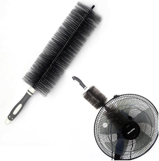 Fan Duster Cleaner Brush (Non-Disassembly Clean), Bendable Cleaning Brush for Tower/Floor/Oscillating Fans/Blind Shutter/Vent/Curtain, Multifunctional Cleaning Brush (Gray)