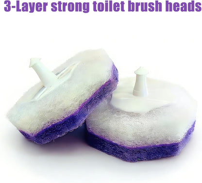 50 Pack Toilet Wand Refills Compatible with Clorox Toilet Wand Handle - Lavender Scented Disposable Cleaning Heads - Purple Scrubber Pads Refill Kit with Pre-loaded Cleaner (Wand Not Included)