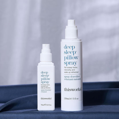 THISWORKS Deep Sleep Pillow Spray – Fast-Acting Natural Formula with Lavender for Relaxation and Restful Sleep – 35 ml (1.2 fl oz) Mini Travel Size