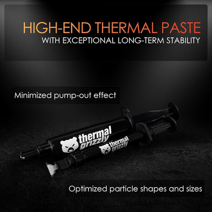 Thermal Grizzly - Duronaut - 6 Gram - Enhanced Durability & High Performance Thermal Paste - for Maximum Conductivity While Overclocking CPU/GPU/PS4/PS5/Xbox with 12 Cleaning Wipes 6 Wet & 6 Dry