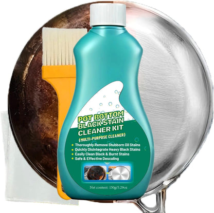 Pot Bottom Black Stain Cleaner Kit, Multi-purpose Oil Stain Remover, Pot and Pan Bottom Cleaning Paste,Powerful Kitchenware Cleaner, Cooktop Pot Cleaner Effortless for Burned Cookware (150g) (1)