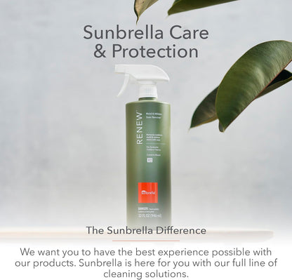 Sunbrella Renew Mold & Mildew Stain Remover | Deep Cleaning with Bleach | Outdoor Fabric Cleaner for Cushions, Pillows, Awnings, Boat Covers & More | Dual-Action Spray Nozzle | 32oz