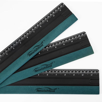 NEWISHTOOL Vinyl Wrap Squeegee for Vinyl, Big Size Wallpaper Smoothing Squeegee, 3 Pack 25CM Decals Squeegee with Ruler & Micro Suede Felt Edge for Sign Making Graphic Window Tint Film Application