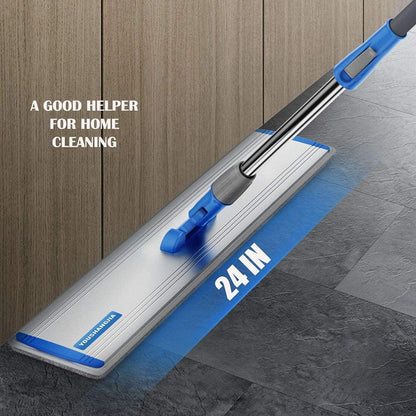 2-in-1 Microfiber Mop for Wet & Dry Use, 15-Inch with 4 Washable Pads, Adjustable Handle for Effortless Deep Cleaning and Floor Protection