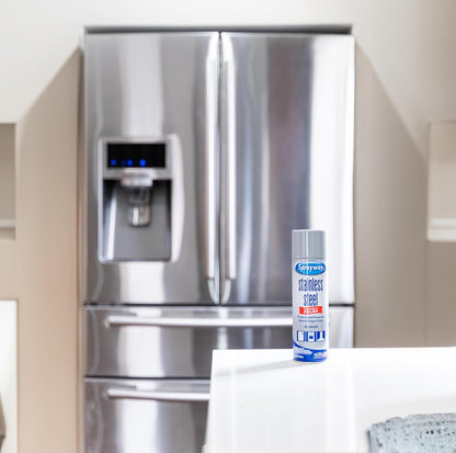 Sprayway Stainless Steel Cleaner Aerosol Spray (Oil-Based), 15oz, Pack of 6 | Cleans, Polishes, Protects | Resists Fingerprints, Foaming Action | Ideal for Stainless Steel Appliances & Surfaces