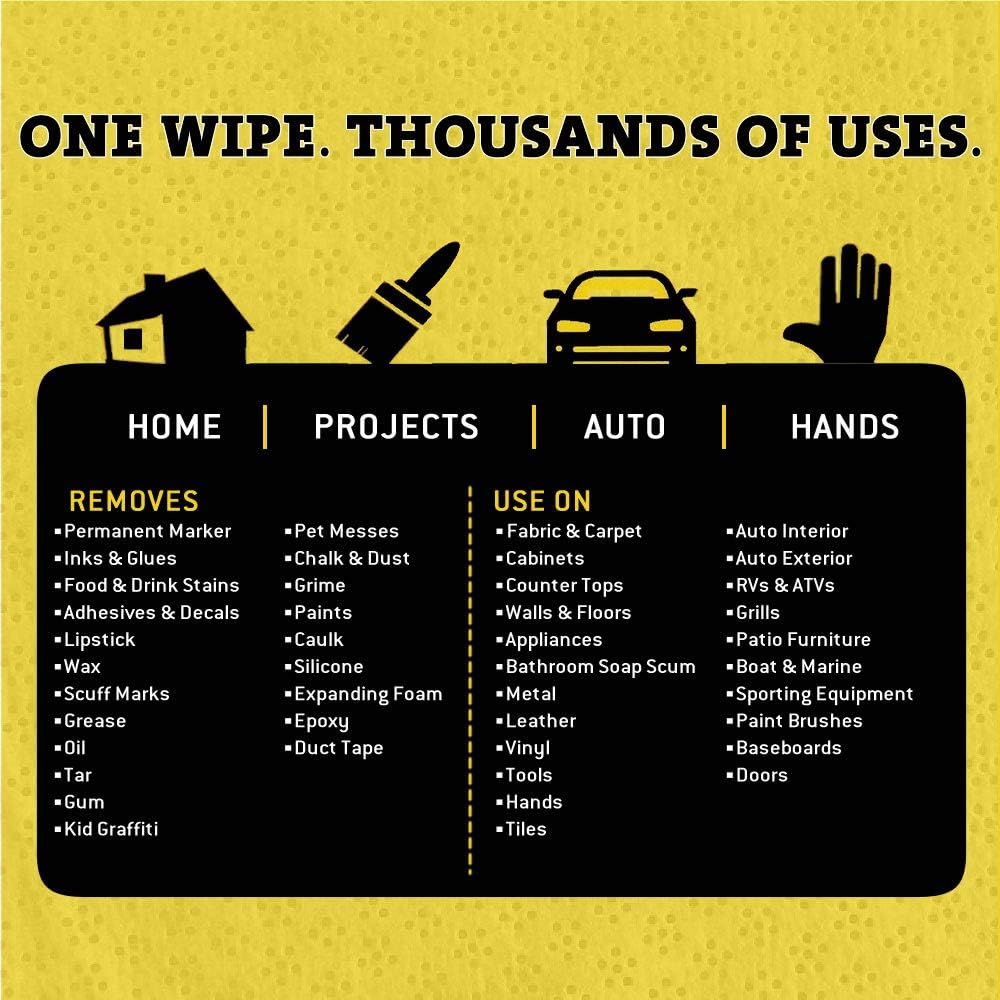 Tub O' Towels Heavy-Duty Multi-Surface Cleaning Wipes, 10" x 12", 90 Count Canister, Removes Grease, Grime, Tough Stains, Durable Disposable Wipes for Home, Garage, Outdoor Cleaning Tasks, 2-Pack