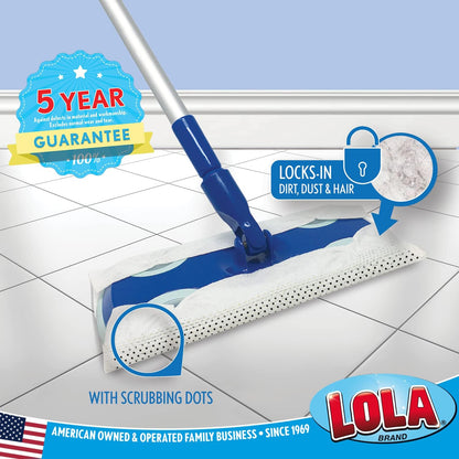 LOLA Dry Sweeping Cloth Refill Pads, 32 Pack, Unscented, Compatible with Swiffer Floor Mop, Comparable to Swiffer Refills, 11" x 8.13"
