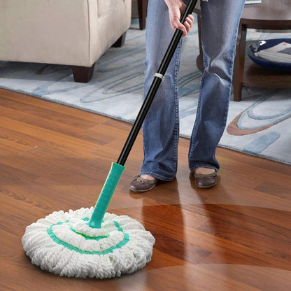 KeFanta Self-Wringing Twist Mop for Floor Cleaning, Long Handled Microfiber Floor Mop with Top Scouring Pad for Kitchen, Hardwood, Restaurant, Bathroom, Garages, Warehouses, Office,57-inch
